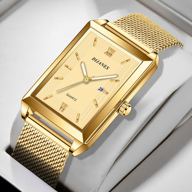 Leather Watch Band Men - Męski kalendarz data sport i wypoczynek