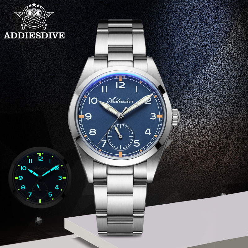 Stainless Bracelet Diver - ADDIESDIVE 36mm Męski Zegarek Kwarcowy 100m