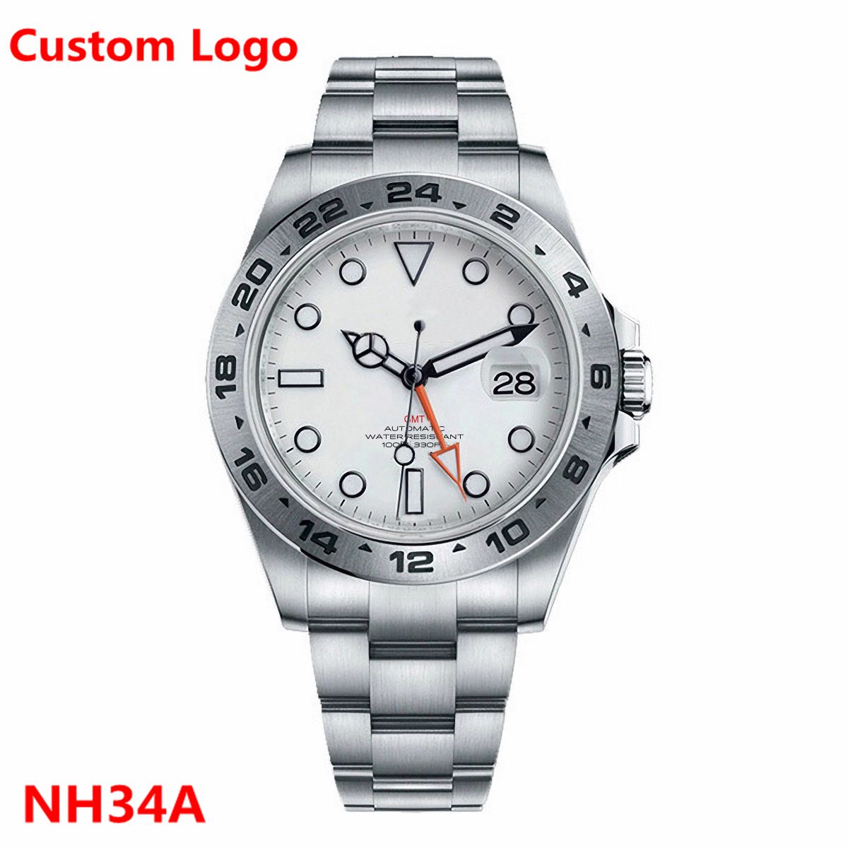 Stainless Bracelet Diver - Luksusowy zegarek męski 39mm NH34 Automatyczny