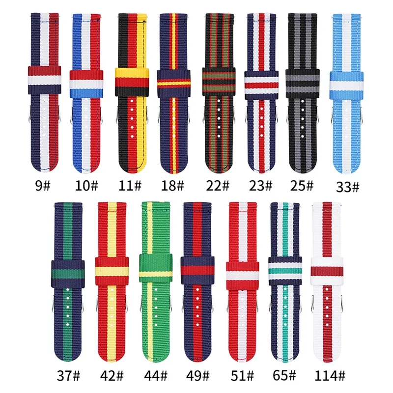 Canvas Strap Watch - 20mm 22mm Tkany nylonowy pasek do