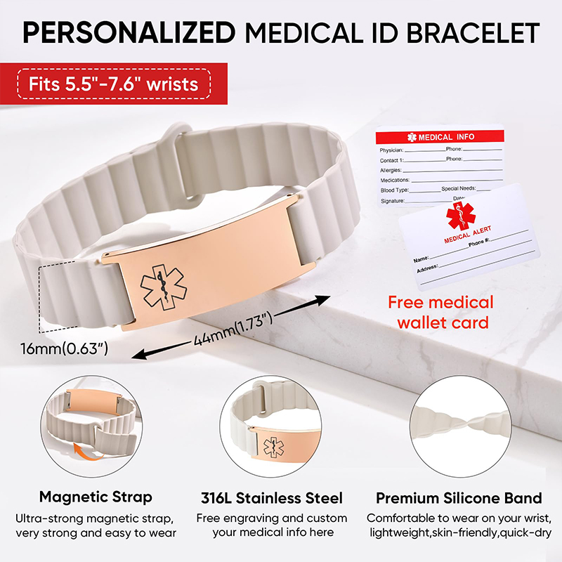 Personalizowana medyczna brans – Silicone Band Women recenzja i cena