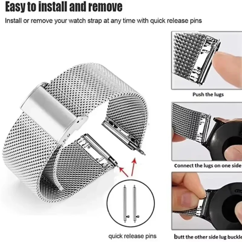 Pętla z siatki 22 mm 20 mm do  – Milanese Loop Magnetic recenzja i cena