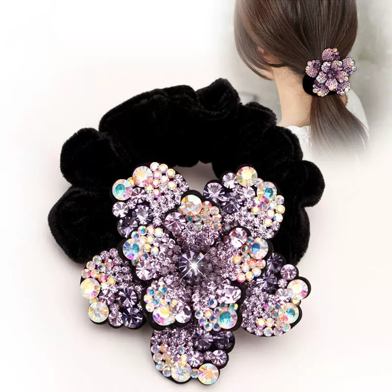 Kobiety Rhinestone Scrunchies  – Silicone Band Women recenzja i cena