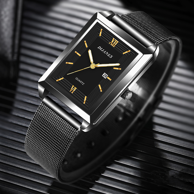 Męski kalendarz data sport i w – Leather Watch Band Men recenzja i cena