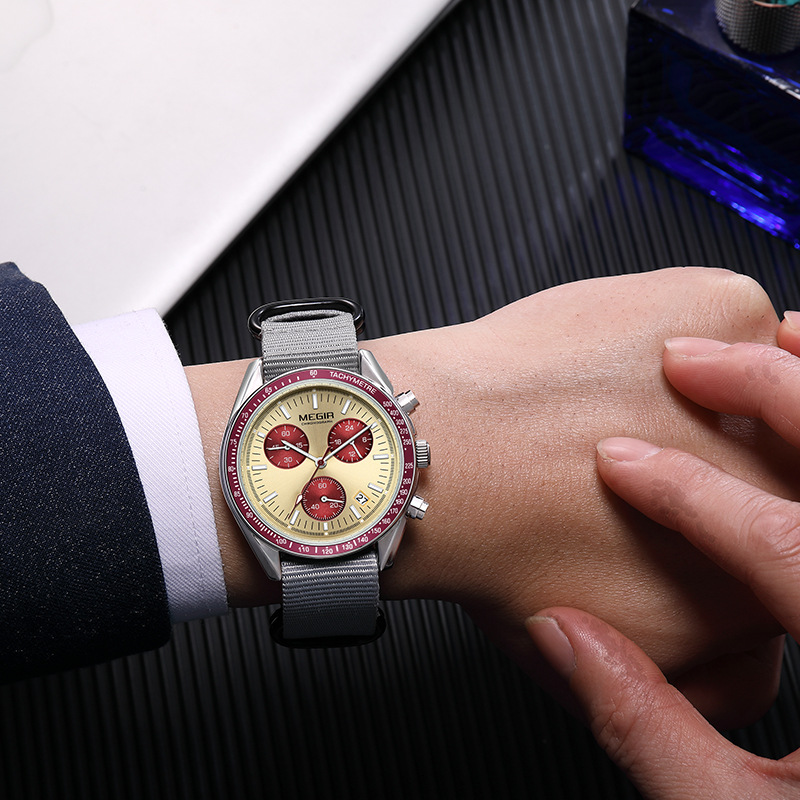 MEGIR 2247 Nowy Luksusowy Zega – Canvas Strap Watch recenzja i cena