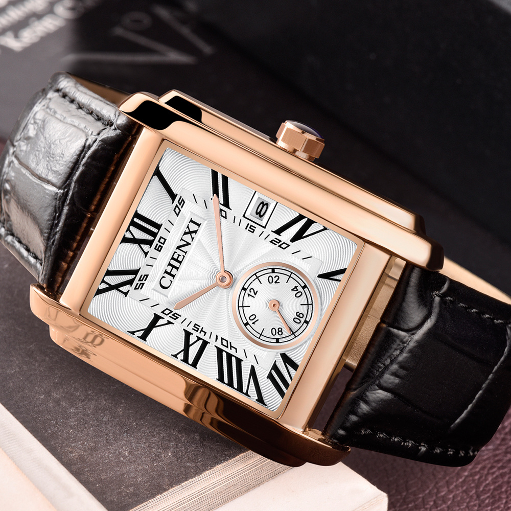 CHENXI 8216 moda klasyczne kwa – Leather Watch Band Men recenzja i cena
