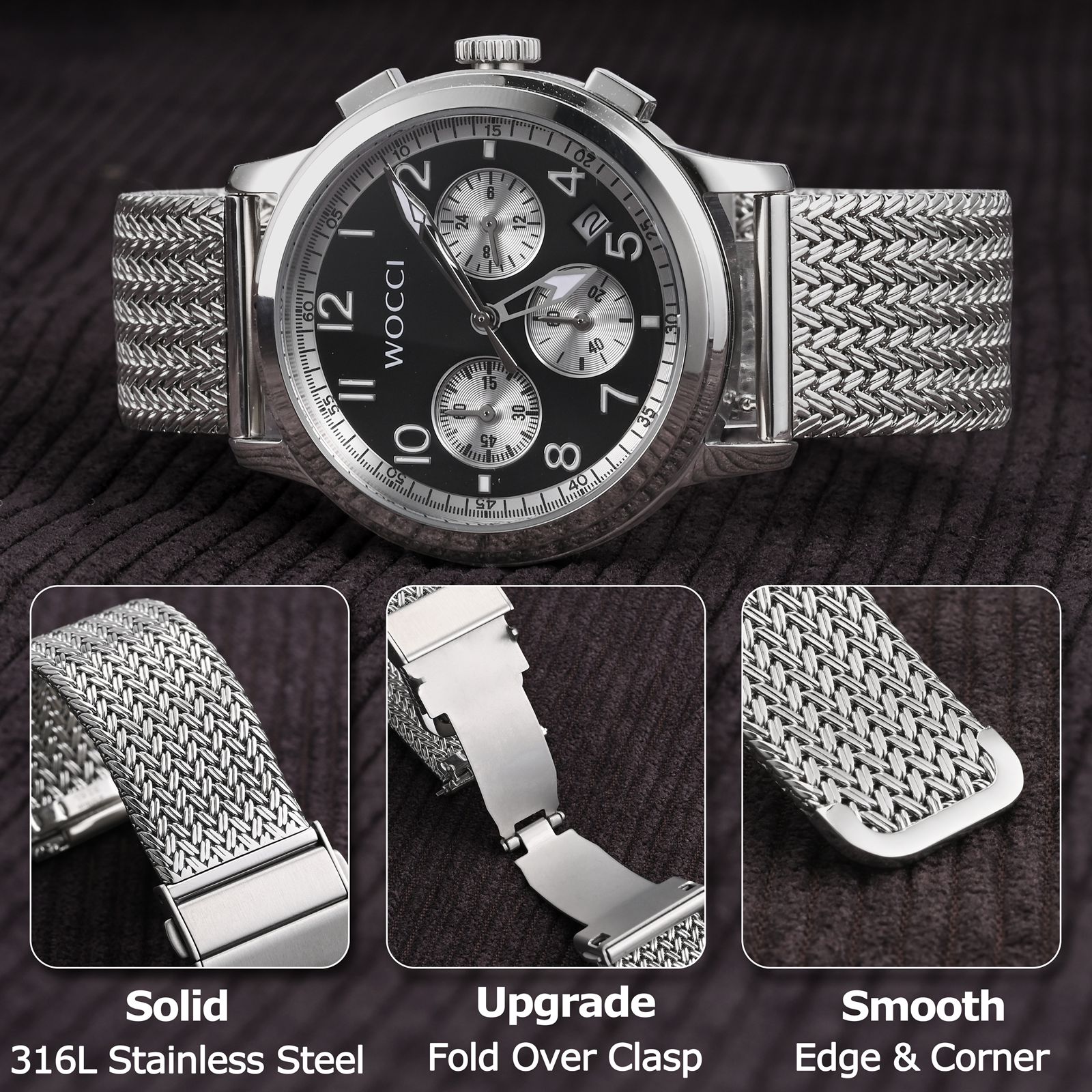 WOCCI Elite Metalowy pasek do  – Mesh Strap Metal recenzja i cena