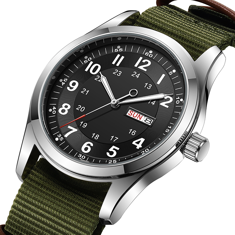 Męski zegarek 42mm z 2026 roku – Canvas Strap Watch recenzja i cena