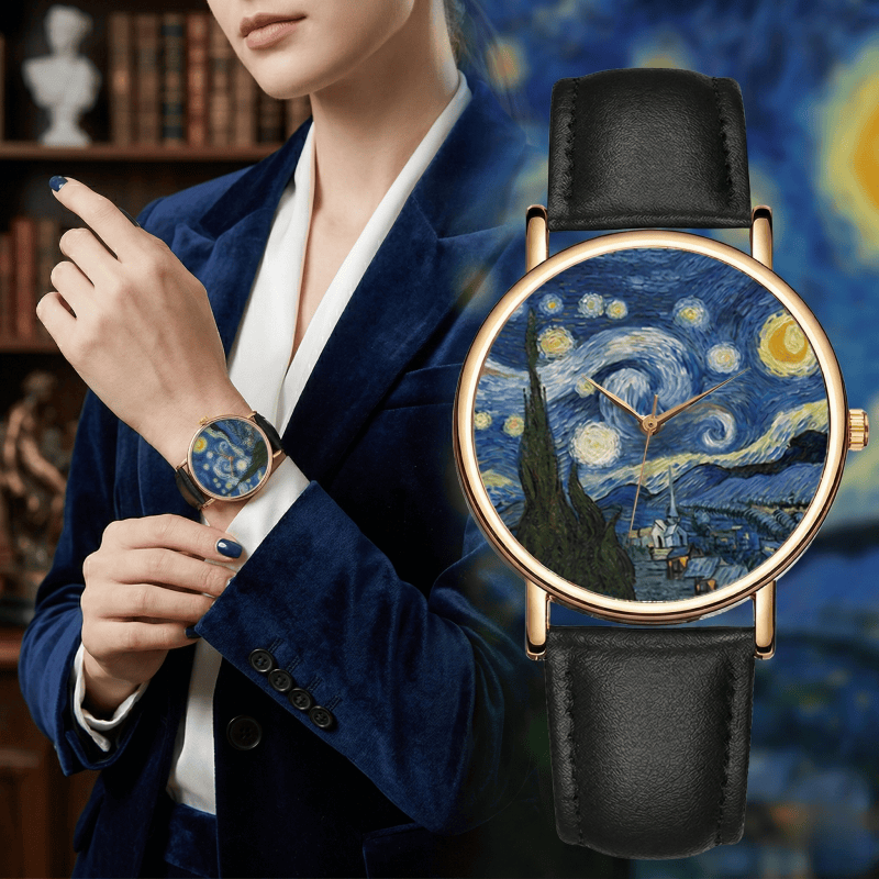 Zegarki z tarczą z obrazami Va – Leather Watch Band Men recenzja i cena