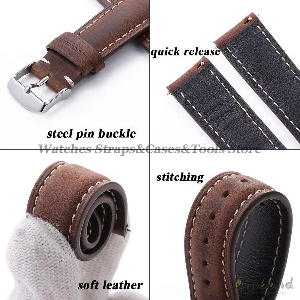 Pasek do zegarka ze skóry bydl – Leather Strap Quick Release recenzja i cena